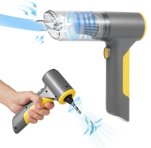 ERYUE Mini Aspirateur de Voiture sans Fil avec Aspiration Haute Puissance 13 000 PA pour Le Nettoyage de la Maison et du Bureau, Mini Aspirateur à Moteur sans Balais pour Voiture, Portable Type C