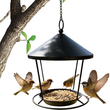 Colgante para pájaros – de Colibrí de Metal, Cuenco Colgante Estable, decoración al Aire Libre Inoxidable | Práctica solución de alimentación de Animales Salvajes para Apartamentos