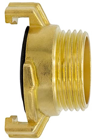 VARIOSAN Schnellkupplung Aussengewinde 12333, 3/4 AG, Messing blank, Kompatibel mit System Geka