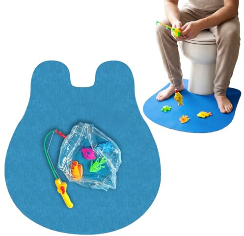 Juego de baño de Pesca | Juego Completo | Juego para WC/WC | Juego de Pesca | 1 Mat | 1 caña de Pescar | 4 Imán Peces | 1 Mini Acuario | OriginalCup