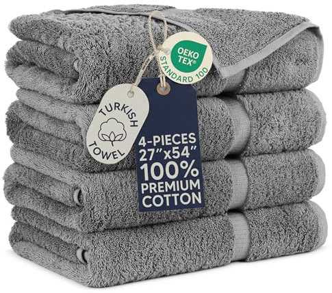 Toallas de baño de algodón Turco Premium de 4 Piezas
