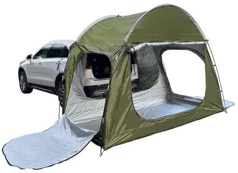Car tent tailgate tent, awning for car 3 Doors Can Be Opened suv tent Independent Tent Sun Protection Driving Camping Travel Suitable For Various Models, Green