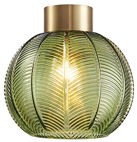 Green Glass Easy Fit Pendant Shade, 21cm Diameter