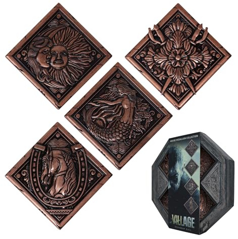 Resident Evil Village House Crest Set of 4 Medallions Replica Set – Limited Edition Collectible Merchandise