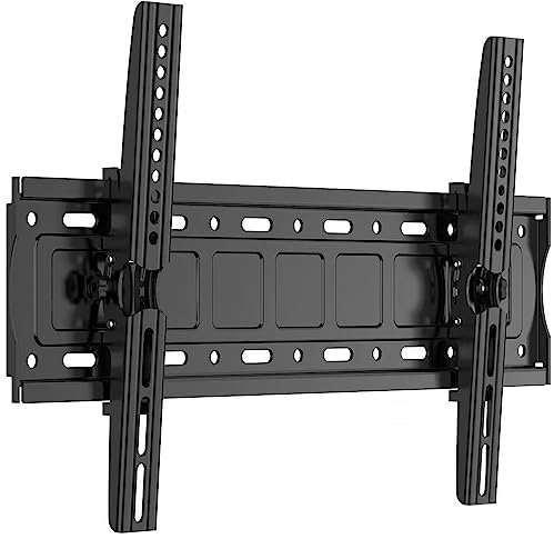 JXMTSPW Support Mural TV pour téléviseurs de 32 à 75 Pouces, réglage de l'inclinaison vers Le Haut et vers Le Bas, VESA Max 600x400 mm Charge 70 kg, 40 43 50 55 60 65 Pouces Rack Mural pour TV