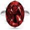 Linawe Rot Ringe Frauen, Silber Granat Schmuck Ring Verstellbar, Moissanite Diamant Fingerring Damen, Grosse Groessen Statement Damenringe, Modeschmuck Jewelry