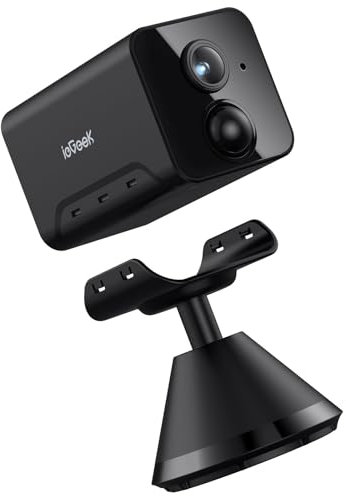 ieGeek Überwachungskamera Innen Akku,2.4GHz Überwachungskamera Innen WLAN,Mini Kamera Live Übertragung Handy,Kabellose Überwachungskamera mit 15M Nachtsicht,PIR-Bewegungserkennung,2-Wege-Audio