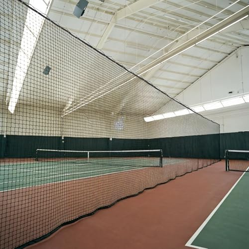 Wesiti 10' x 60' Court Divider Net Kit with Installation Hardware Including Metal Buttonhole Bolt and Wire Rope Sports Heavy Duty Court Partition Net for Tennis Badminton Indoor Outdoor