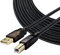 USB Printer Cable USB A to B Converter Cable Male to Male Printer USB 2.0 Cable Braided Scanner Wire Lead for HP/Dell/Canon/Lexmark/Xerox/Brother/Samsung/More (15m)