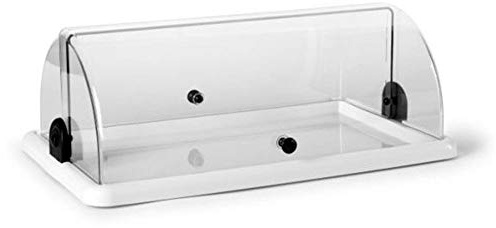 cosedacasa Vetrina espositore da banco Bar Porta brioche cornetti Dolci Pane per gelateria Ristorante Pub Rettangolare cm 50x30H18 con Doppia Apertura