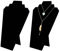 FINGERINSPIRE 2 pezzi gioielli collane espositori in velluto nero 31 cm alto busto 3D manichino modello collana gioielli organizer scaffale
