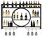 Awoyep Regal Metall Weinregal Hängend Flaschenregal: Bar Regale Wand Wandmontierte Weinregale Für Bar, Restaurant, Indoor (Schwarz, 100 * 15 * 80)