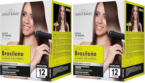 Be Natural Kit de Alisado Brasileño con Keratina (Paquete de 2)
