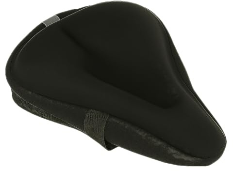 PanBeiQi Gel Bike Seat Cushion, Padded Bike Seats Cover, Black Bicycle Seat Cushions, Waterproof Soft and ComfortableBike Saddle Cushions Covers with Memory Foam & Gel Padding for Indoor Outdoor