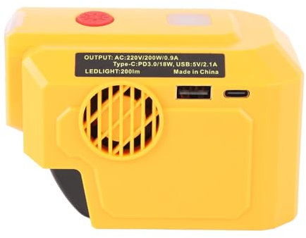 Inversor portátil de 200W, generador de energía para un inversor de batería de 18 V con 200LM LED LED Generador de la estación de alimentación portátil Portable para DCB206 205