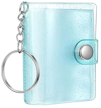 Mini Album Fotografico Portachiavi Album Fotografico Con 24 Tasche | Ciondolo Raccoglitore Trasparente Per Zaino Per Bambini, Adulti, Uomini, Donne, Compleanno, Matrimonio, Portafoglio e Zaino