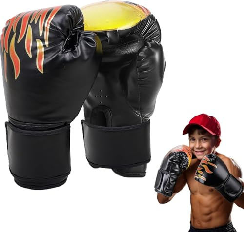 Guantoni da boxe per bambini - guanti da boxe per ragazzi e ragazze, guanti da boxe per boxe, MMA, kickboxing, Muay Thai e arti marziali, chiusura in regolabile, 3-10 anni