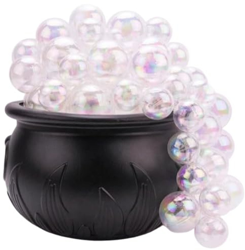 AZIDWERYQ Bubblande kittel Halloween, 8 lägen, svart, 30 cm | 8 alternativ för glödläge, för halloween inomhus dekor, säker för hemmabruk