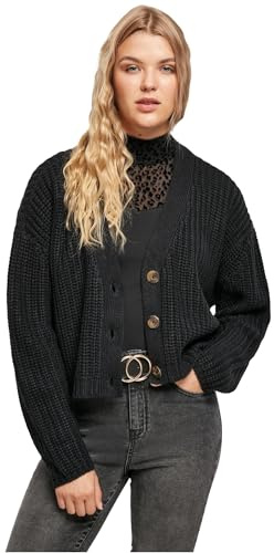 Urban Classics Ladies Oversized Cardigan Chaquetas De Punto, Negro, 4XL para Mujer