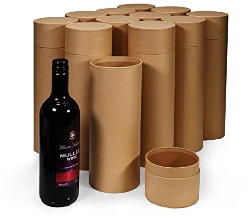 Papertent Cardboard Bottle Packaging Tubes, Box of 12