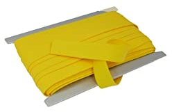 10 Meter Baumwoll - Schrägband/Einfassband Nahtband 100% Baumwolle Schrägbänder 18mm gefalzt (gelb (5))