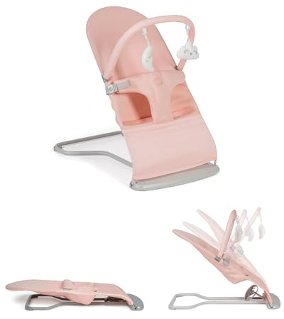 MS BabyWorld – Lullaby – hängmatta för baby 2 i 1 | gungstol och liggstol | naturlig återkomst, hopfällbar | Lekbåge | Mjuk vibration | För nyfödda upp till 9 kg