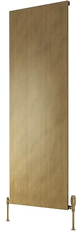 Reina Radiateur vertical haut vertical monté au sol en aluminium pour chauffage de pièce 1800 x 608 mm finition laiton panneau plat design pour chauffage de la pièce
