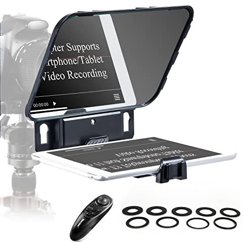 Desview T3 - Telecomando, per iPad/Tablet fino a 11 con telecomando, vetro ottico HD per fotocamera DSLR/smartphone, registrazione video, app iOS/Android per e-learning, streaming e vlog
