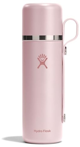 Hydro Flask Hot Flask & Cup – Insulated Stainless Steel, Hot Drink Travel Container for Coffee & Tea 28 Oz Trillium Pink