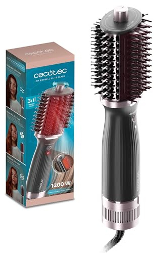 Cecotec Cepillo Moldeador Air DryBold Elite Black. Air DryBold Elite Black. 1200W, 3 modos: Seca, Moldea y Alisa, Tecnología Iónica, Revestimiento de Cerámica, Aire Frío y Punta Fría