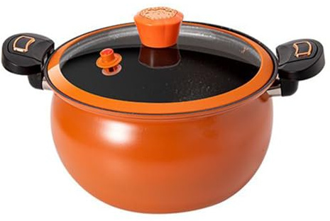 Olla Expres Pequeña,Cacerola Para Placas De Inducción | Olla Express Antiadherente De Calentamiento Rápido Con Tapa Transparente Para Preparar Guisos Sopas Y Alimentos