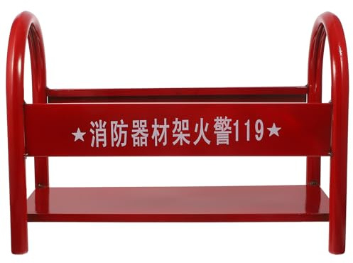 SHINEOFI Soporte Metálico Rojo para Extintor de Polvo Seco 2-4 Kg Estante Resistente y Práctico para Almacenamiento Seguro Oficinas Hogares y Centros Comerciales