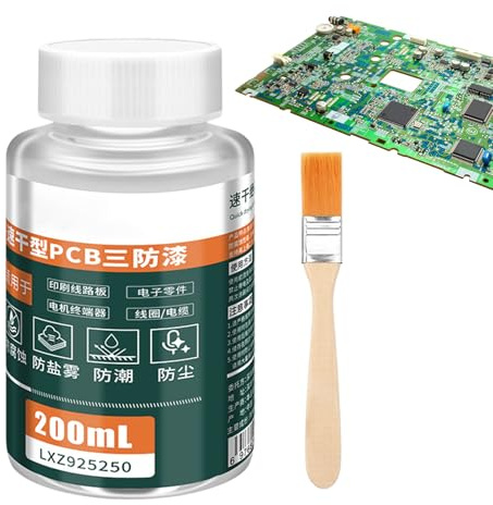 Revêtement de protection transparent pour circuits imprimés 200 ml - vernis isolant à séchage rapide, imperméable, robuste, étanchéité électronique, durable Protection pour les laboratoires d
