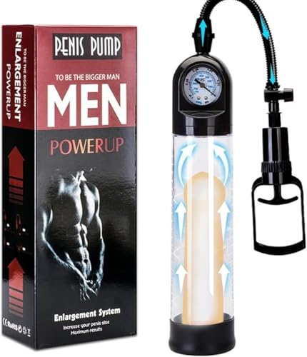LDENUXI Strong Suction Men's Booster Vacuum Enhancement Pump with High Seal for Men to be a Bigger Men, Enlargement Device Bigger Vacuum Air Pump Extender Device Muscle Strength (WEI-001)