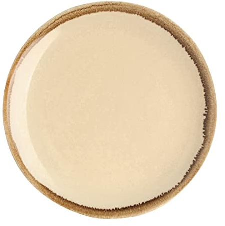 Olympia Kiln Round Coupe Plate in Sandstone - Porcelain - 230(пїЅ) mm