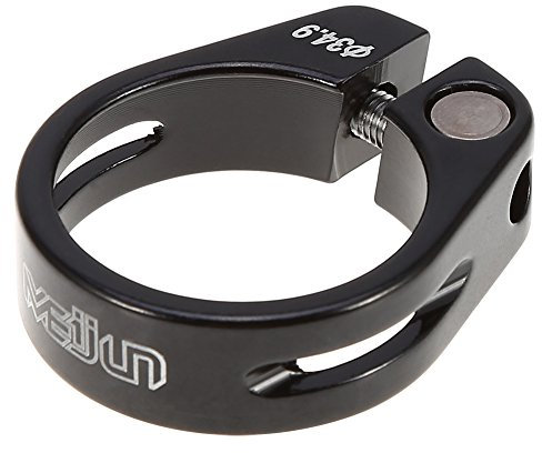 Sattelstützenklemme, 34,9 mm Aluminiumlegierung Fahrrad Sattelklemme Mountainbike Sattelrohr Clamp Sattelstütze Zubehör(34,9 mmSchwarz)