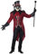 California Costumes Schauriger Dompteur Herrenkostüm für Halloween Hutmacher rot-schwarz-gold - Rot