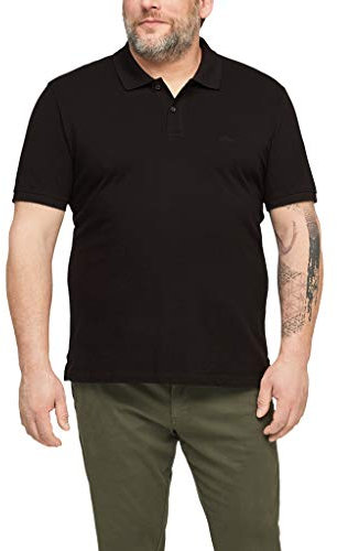 s.Oliver Big Size Herren 131.10.102.13.130.2064880 Polohemd, Black, 4XL große größen