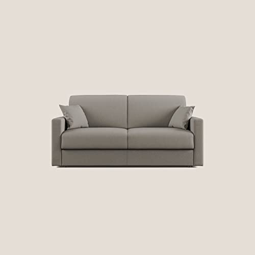 Divani.Store Chris Schlafsofa, Stoff, Taupe, 186 cm (Mat. 140 x 197)