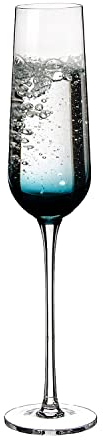 NutriChefKitchen 2 Juegos Cristal, Ultra Transparentes, Elegantes Copas de champán, sopladas a Mano