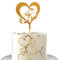 Goldenes Cake Topper Tortendeko Set, Acryl Glitter Cupcake Topper Herze Tortenaufsatz Cake Topper Kuchen Deko für Geburtstag Hochzeit Wedding Party Feier