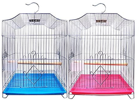 EVSER Vogelkäfig Multifunktionaler Flugkäfig Edelstahl Vogelkäfig mit Tablett for Taube Papagei Mynah Birdcage Vogelkäfige