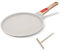 RANX INGST Crepe Pfanne 20 cm mit Abnehmbarer Griff - Palatschinken Pfanne mit Teigverteiler - Antihaftbeschichtung - Induktion - Weiß