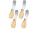 YiXuTag Ksemesserset, 4pcs Ksemesser Kollektion aus Edelstahl mit Teakholzgriffen, fr Ksehobel, Kuchen, Dessert und Ksesalat