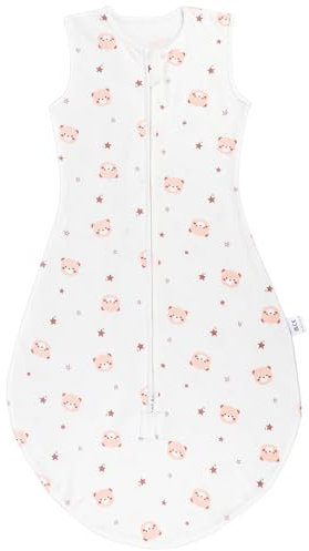 Taricor Babyschlafsack Sommer, 0.5 Tog Musselin Schlafsack Baby, 100% Baumwolle Baby Schlafsack Frühling Unisex 85-100 cm für Neugeborene 18-36 Monate(L,85-100cm)