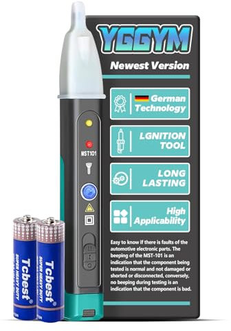 YGGYM Zündspulentester, Kraftfahrzeug-Elektronikfehlersucher, Kraftfahrzeug-Funkentester und Spannungstift mit LED-Anzeige‌