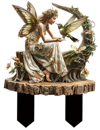 perfk Piquet de Jardin Décoratif Féerique, Signe Acrylique 2D pour Paysage Bonsaï à L'extérieur
