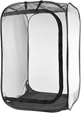 Butterfly House,Stick Insect Enclosure 15.8x15.8x23.6inch Collapsible Butterfly Cage Transparent Insect Cage Net with Zipper and Handle Portable Caterpillar Butterfly Habitat