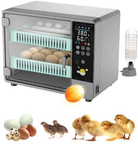 24 Egg Incubators for Hatching Eggs, Automatic Turn Incubator for Eggs