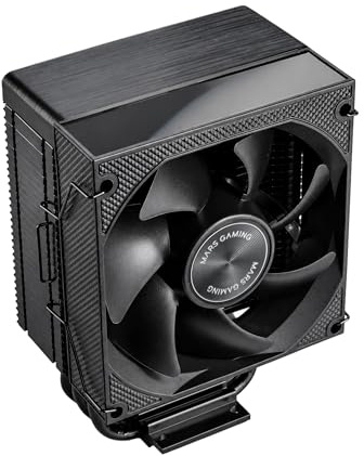 Mars Gaming MCPU-XPRO, CPU-Kylare 190W TDP, 3x HCT Heatpipes, Aluminiumkylfläns, 90mm FDB PWM-Fläkt, Kompakt Full Svart Design, Kompatibel med Intel och AMD-Socklar, Svart